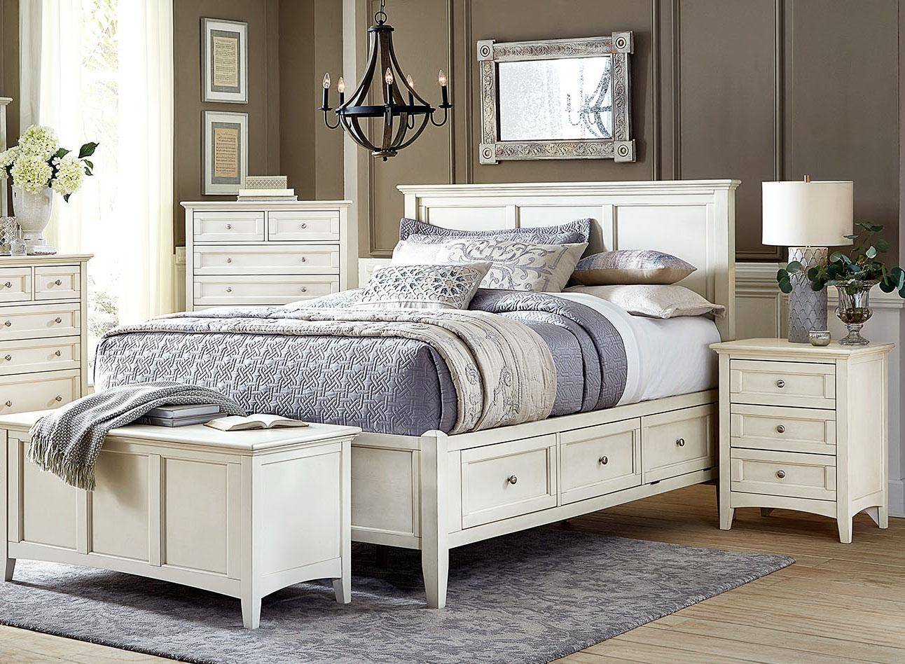 Buy A America Northlake Queen Storage Bedroom Set 3 Pcs In White Wood Online