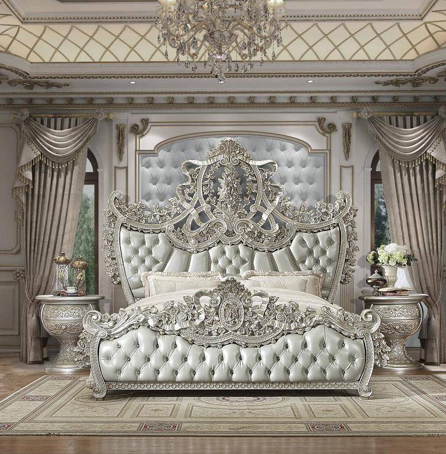 California King Sleigh Bedroom Set, White California King Bedroom Set