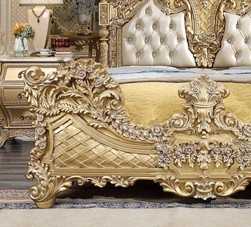 Homey Design Hd 1801 California, California King Gold Bed Frame