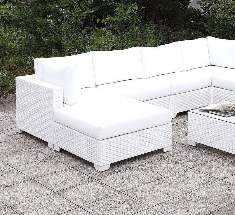 Furniture Of America Somani Outdoor, White Wicker Sofa Outdoor