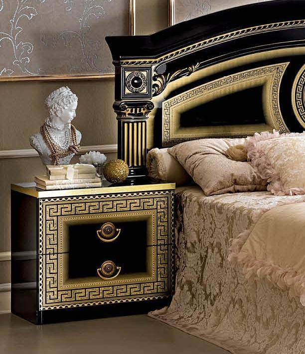 Esf Aida King Platform Bedroom Set, Gold Bedroom Dresser Set