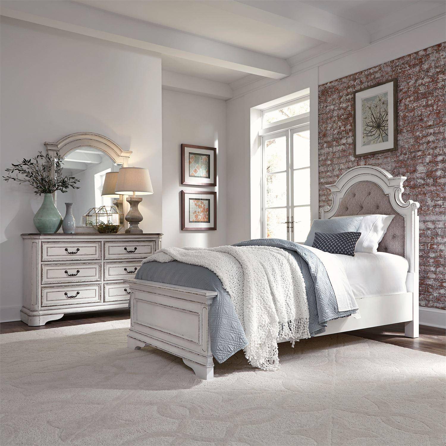 Liberty Furniture Magnolia Manor, Antique White Twin Bedroom Set