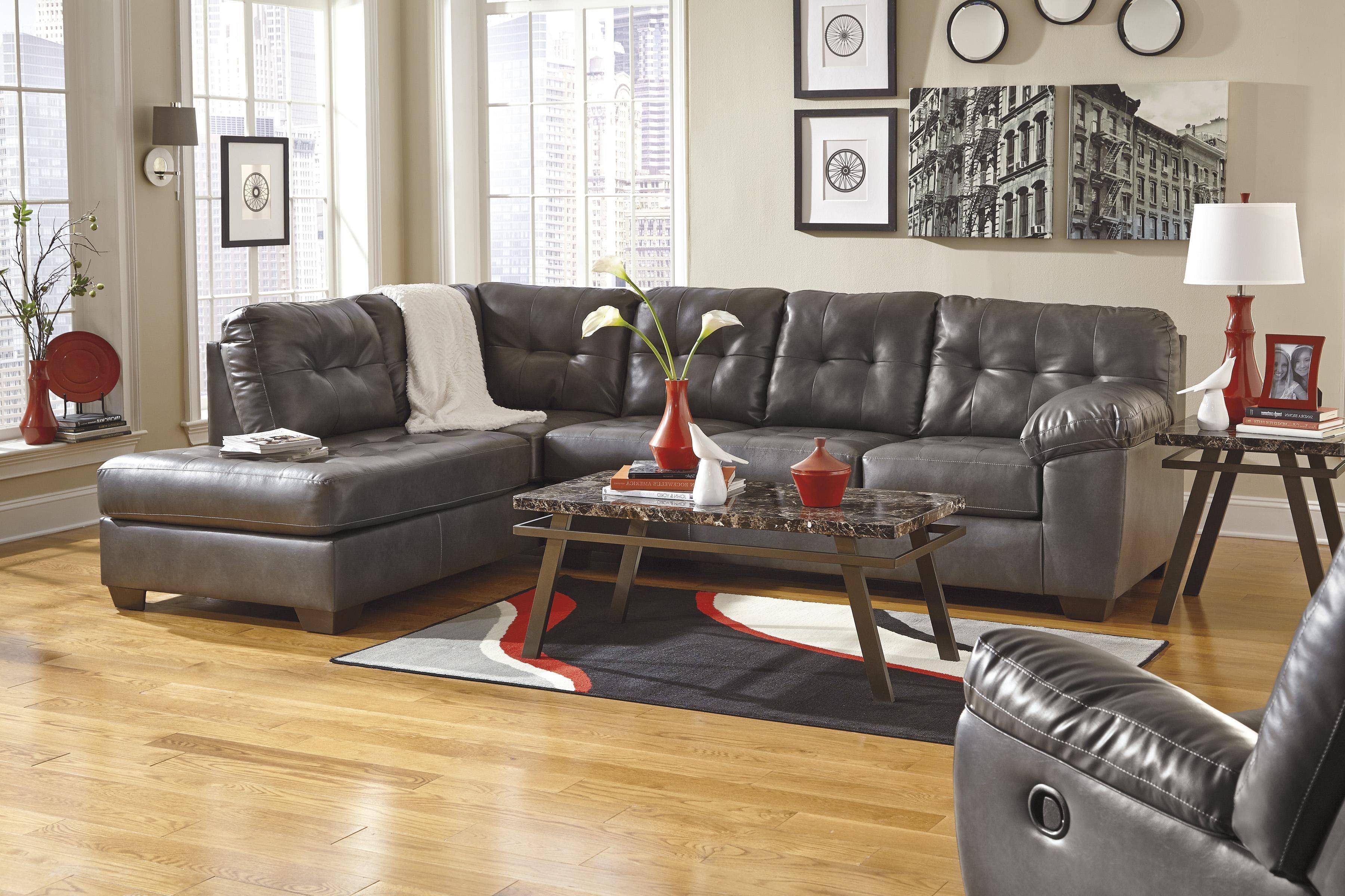 Buy Ashley Alliston Sectional Sofa Left Hand Chase in Gray, DuraBlend