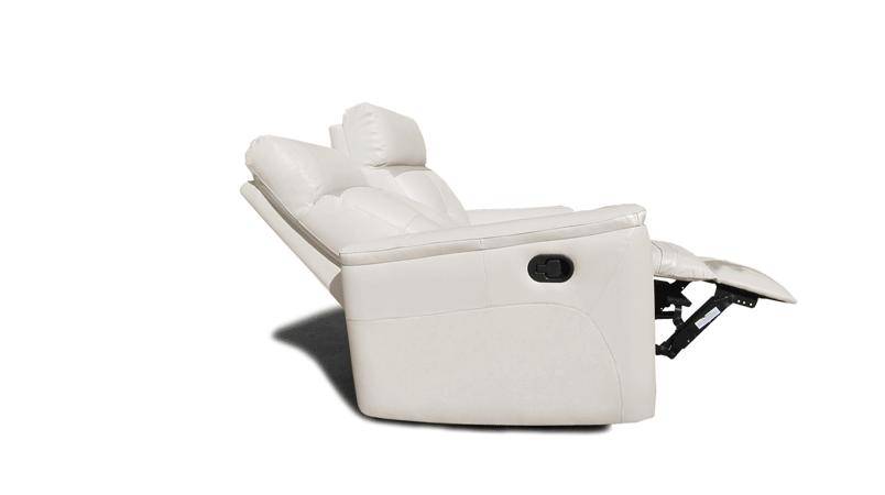 Esf 8501 Reclining Sofa In White, White Leather Reclining Loveseats