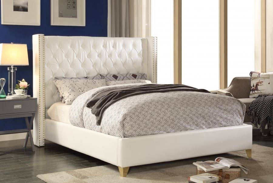 Meridian Soho Full Platform Bed In, Full Leather Bed