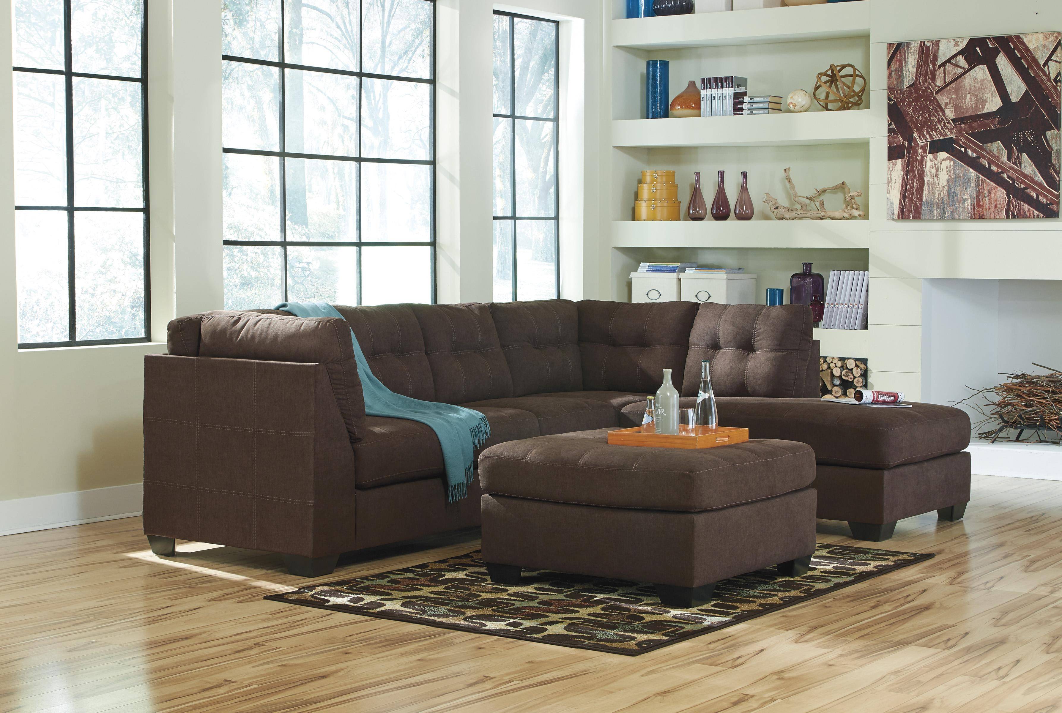 Buy Ashley Maier Sectional Sofa Set Right Hand Chase in Walnut
