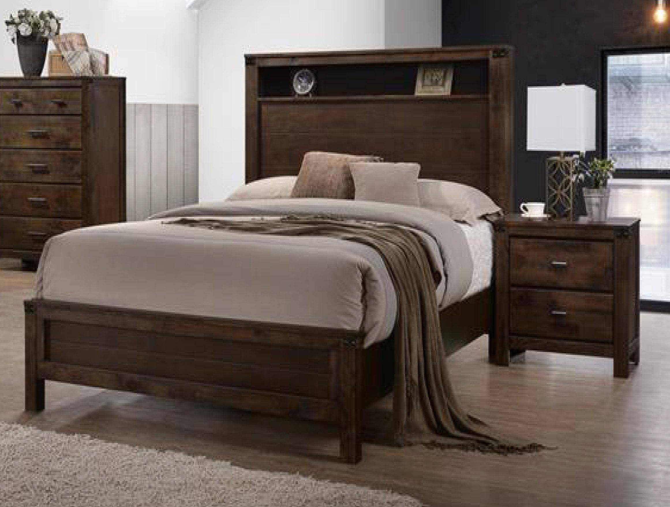 Buy Global Furniture Victoria King Panel Bedroom Set 5 Pcs in Brown ...