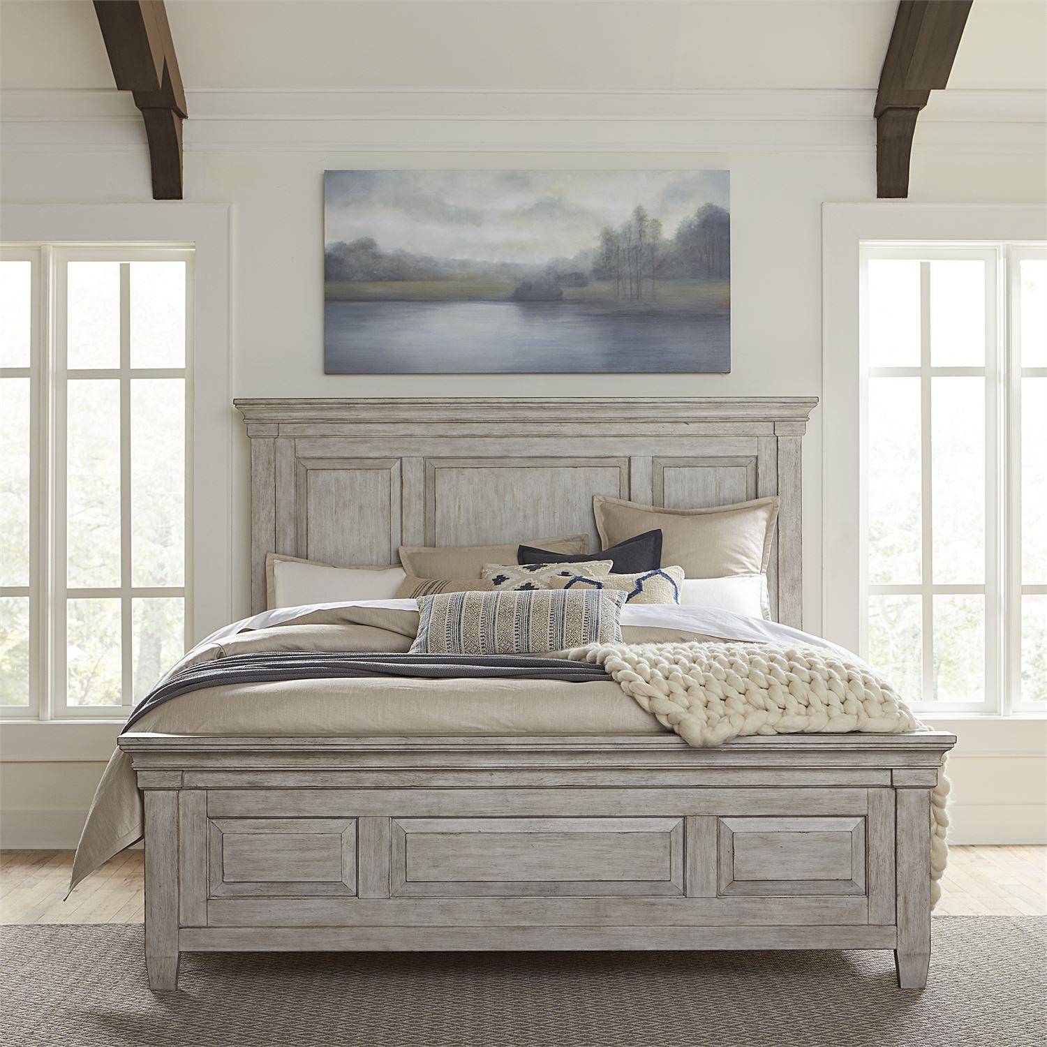 Liberty Furniture Heartland 824 Br, White Wood Bed King