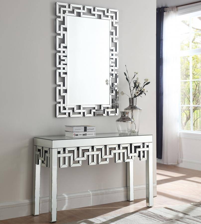 Meridian Aria Console Table And Mirror, Console Table Set With Mirror