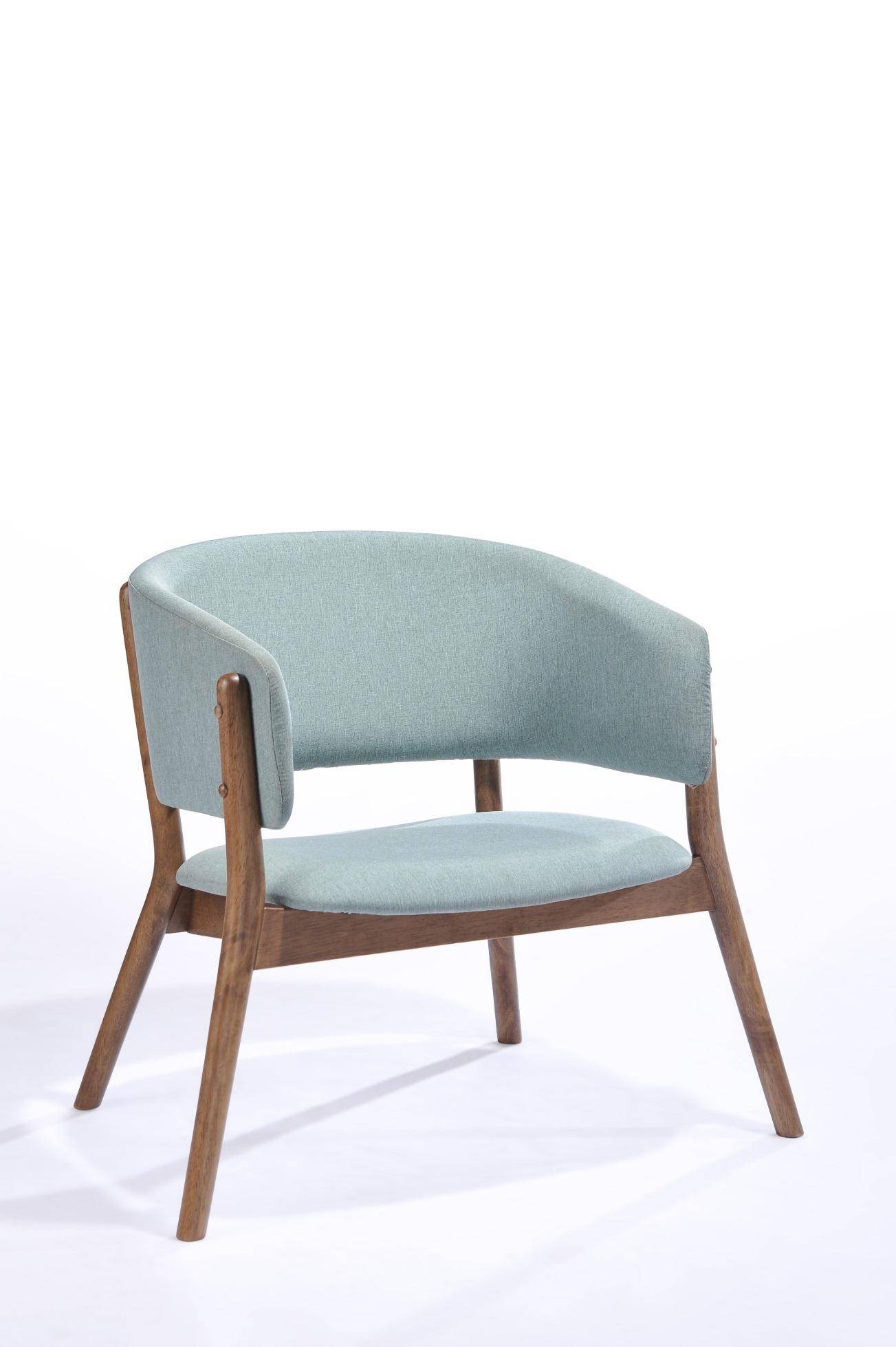 Buy VIG Modrest Dante Accent Chair 2 Pcs in Blue, Walnut