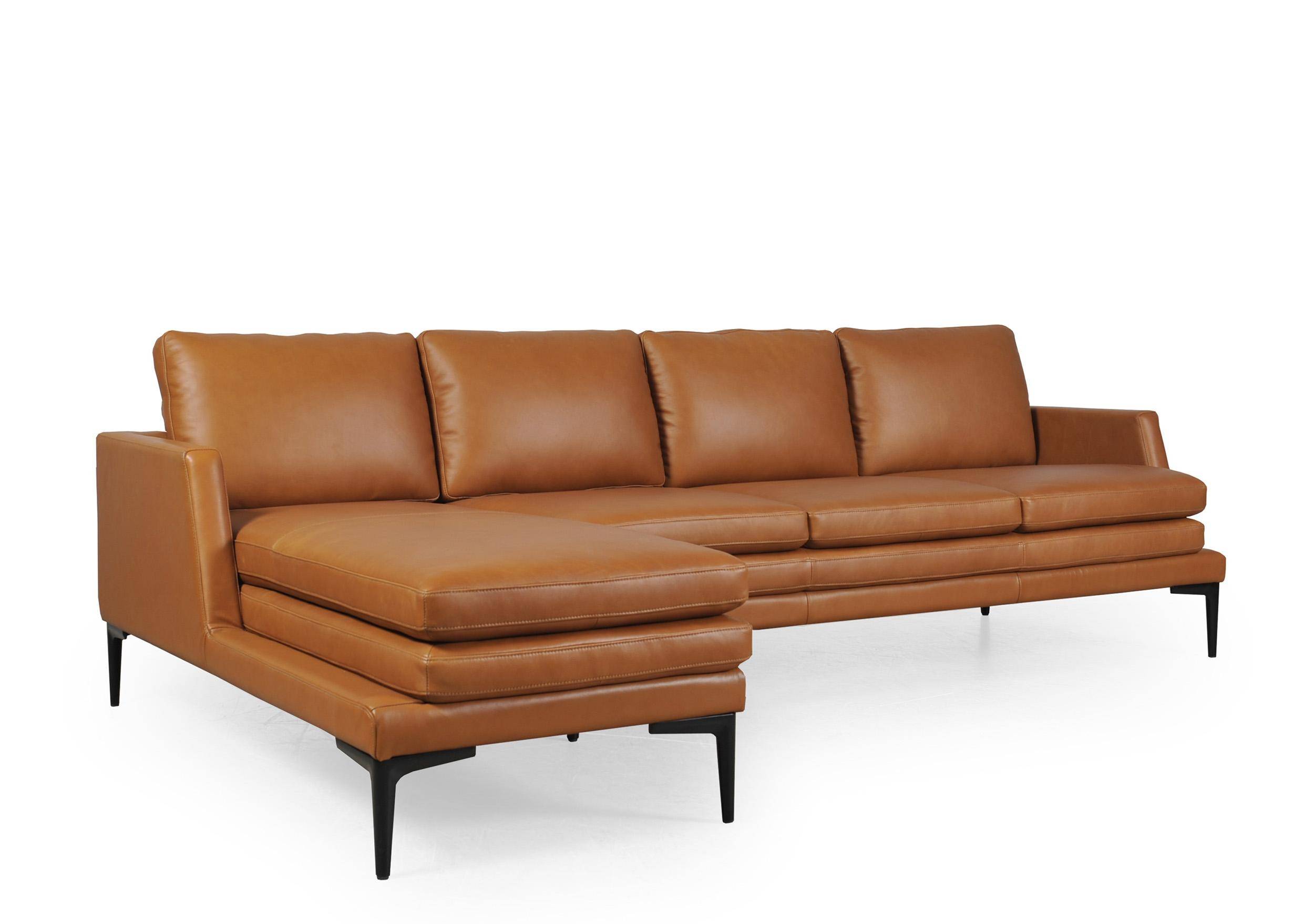 Moroni 439 Rica Sectional Sofa In, Modern Top Grain Leather Sectional Sofa