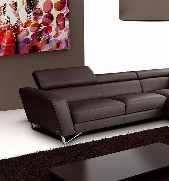 J M Sparta Sectional Sofa Right, Chocolate Leather Sectional Sofa
