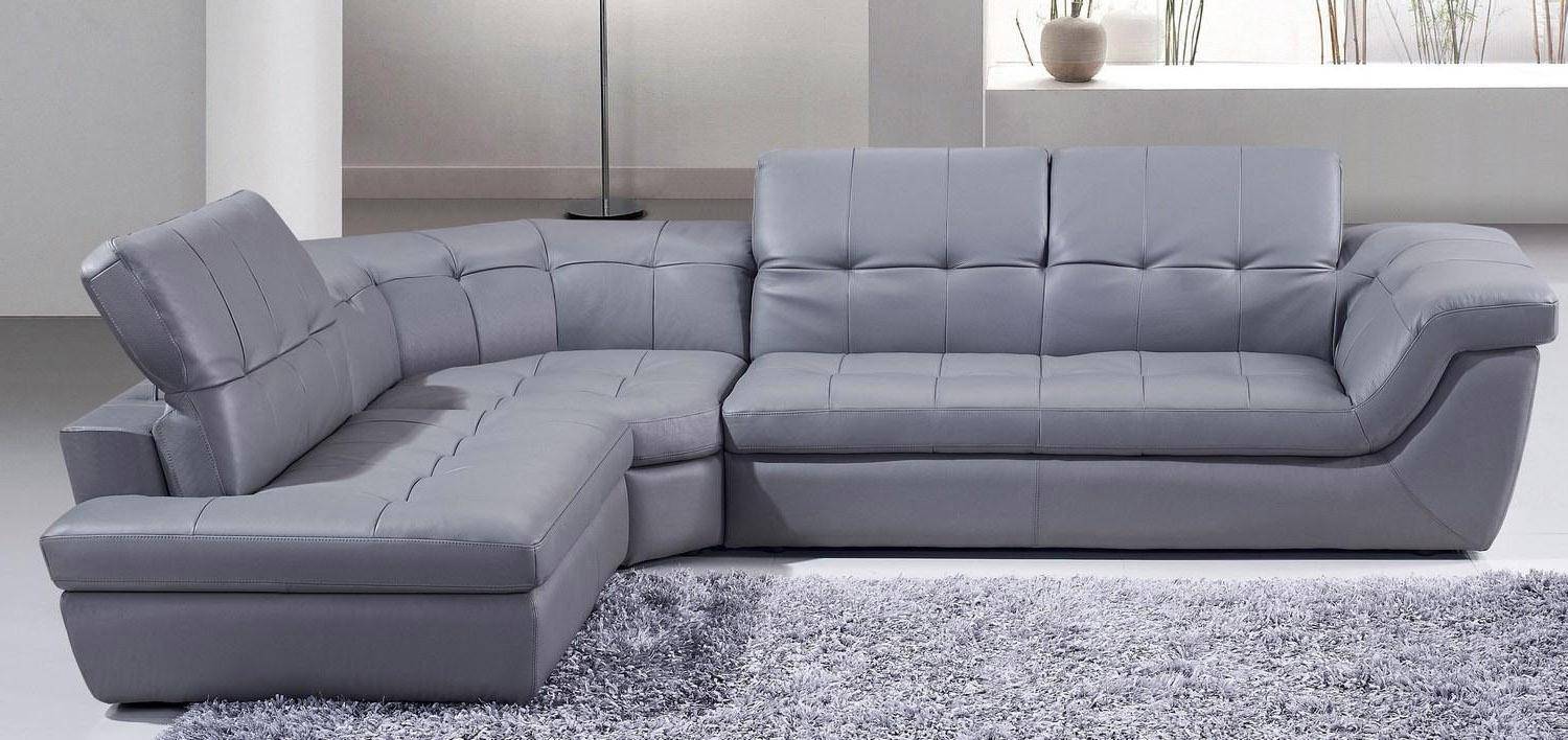 J M 397 Sectional Sofa Left Hand, Grey Leather Sectional Couch