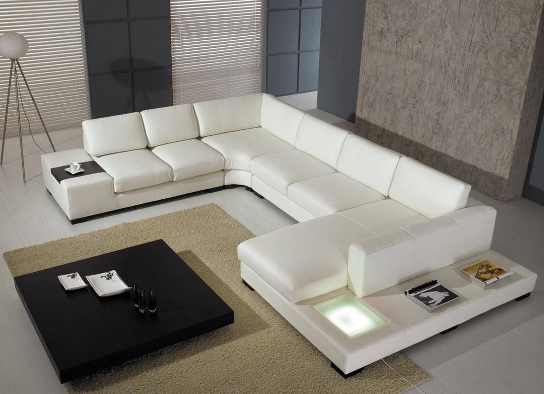 Vig Divani Casa T35 Sectional Sofa, Real Leather Sectional