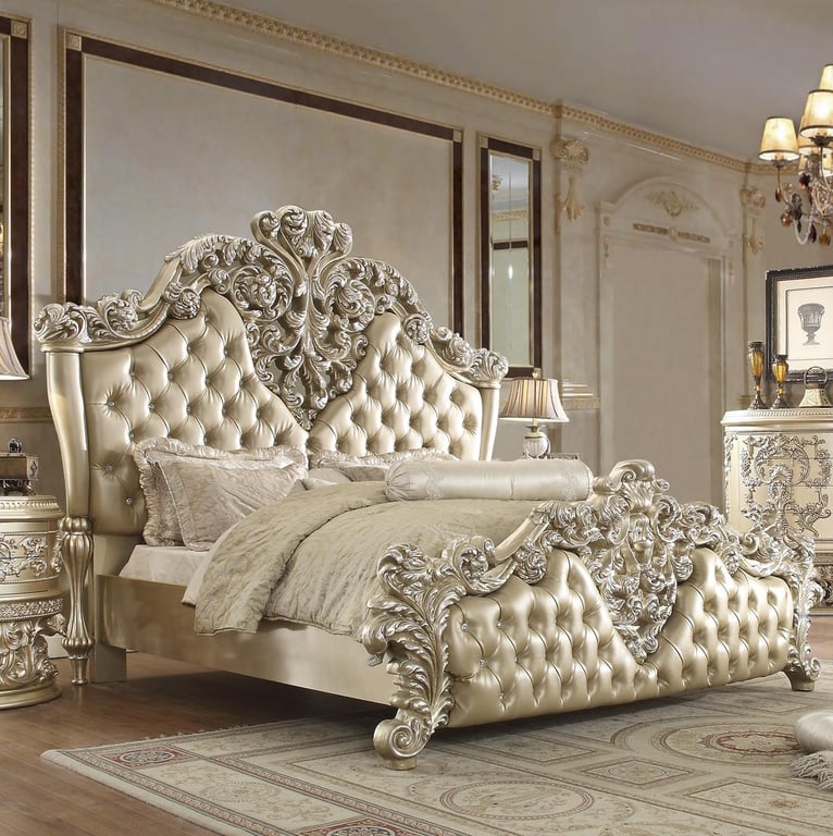 Homey Design Hd 8022 King Sleigh Bed, Victorian King Size Bedroom Set
