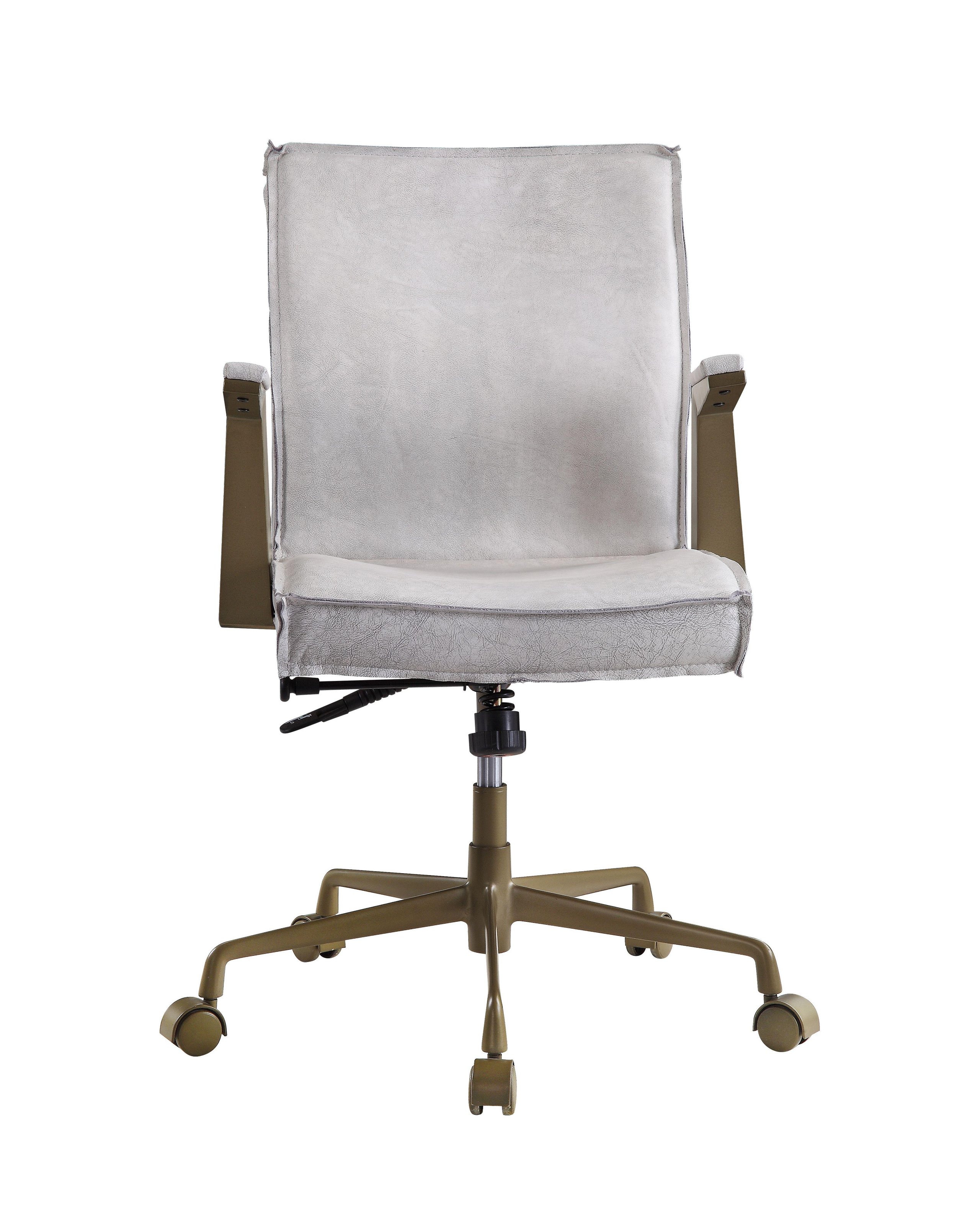 Buy ACME Attica Executive Office Chair in Vintage White, Top grain ...