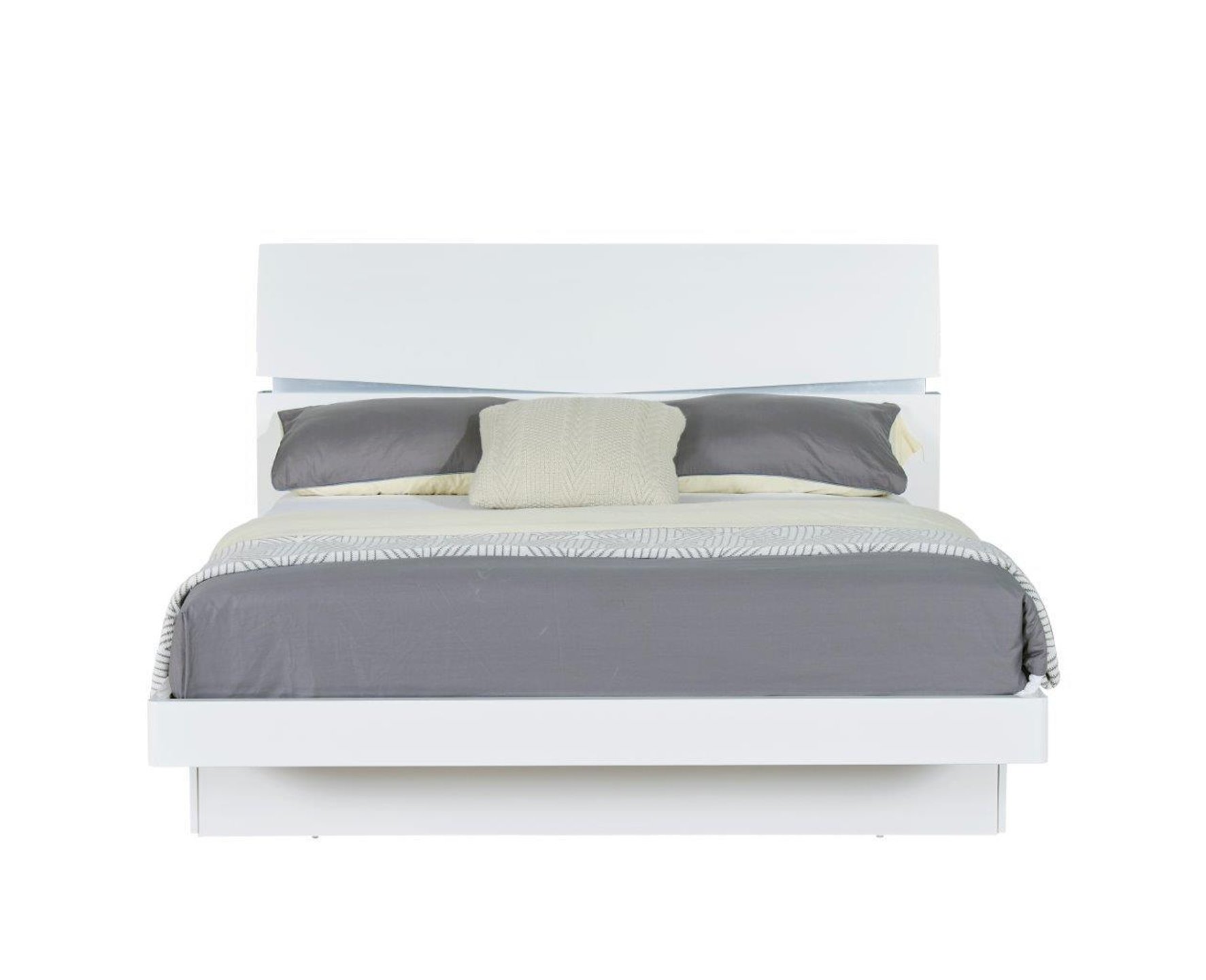 Buy Global Furniture Aurora WH King Platform Bedroom Set 3 Pcs in White ...